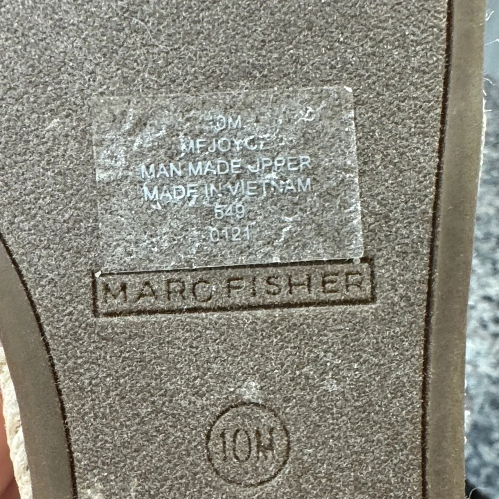 Marc Fisher White platform Espadrilles EUC 10